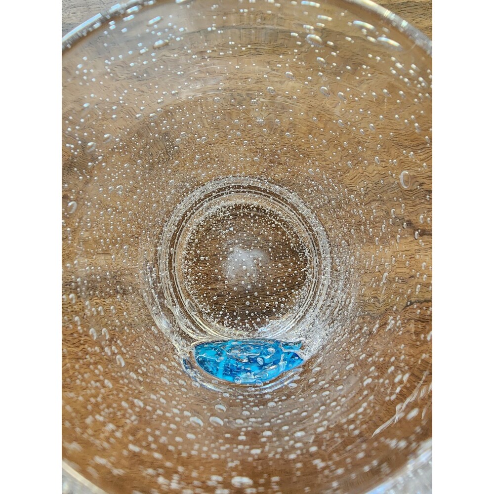 Recycled Glass Raised Embossed Blue Fish Tumbler Drinking Cup - Picture 4 of 4